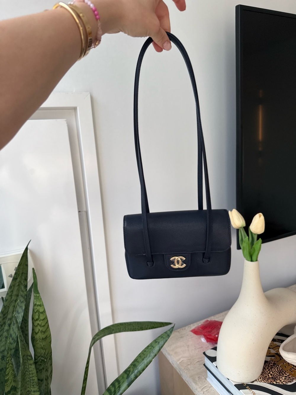 NWT CHANEL Navy Mini Preppy Coco Flap Bag - Picture 5 of 5
